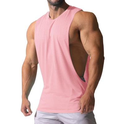 Sommer Herren Einfarbige Sport Ärmellose Weste T-Shirts