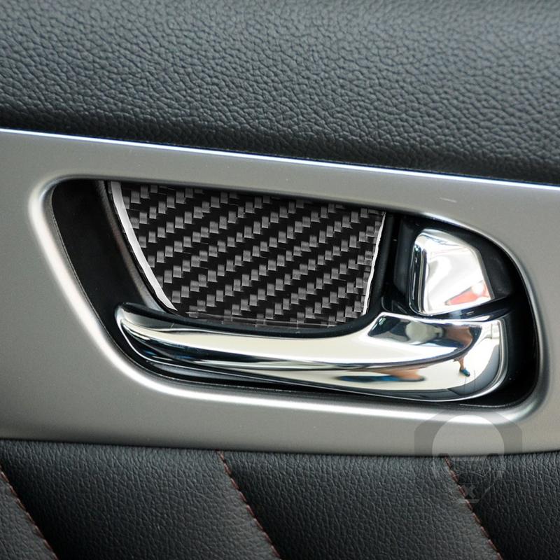 For Infiniti FX 2009-2013 QX70 2014- Carbon Fiber Inner Door Bowl Panel Decorative Cover Car Intrior Accessories Sticker