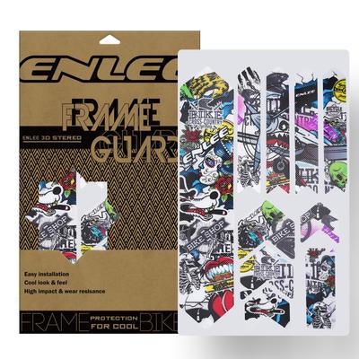 ENLEE Bicycle 3D Film, Front Fork Sticker Mountain Road Frame Protective Film, Sticker Decoration Anti-collision and Scratch-proof