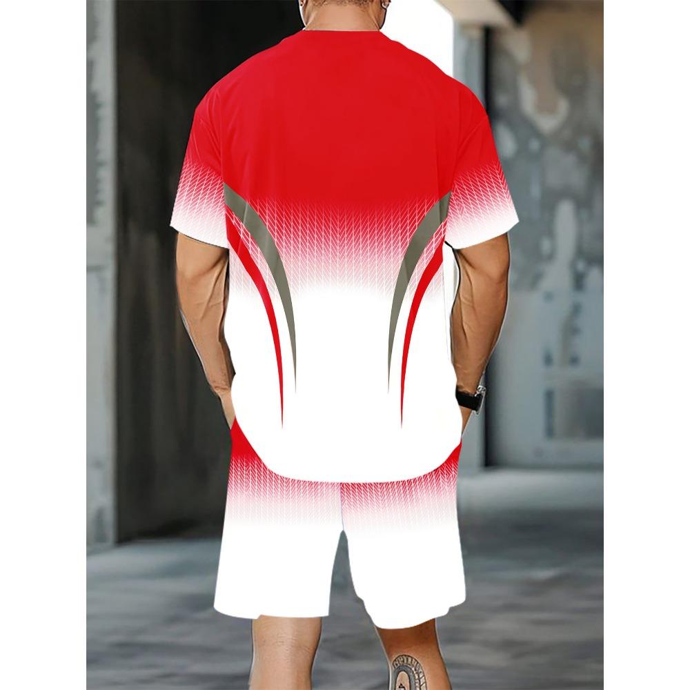 Comfortable and Breathable Men's 1983 Badge Printed Sports Set