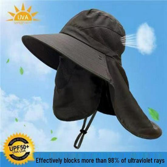 Waterproof UV-Protection Outdoor Sun Hat for Men & Women – Summer Fishing & Cycling Hat with Face & Neck Guard