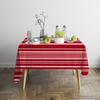 Christmas Pattern Table Stain Resistant Decorative Washable Polyester Tablecloths For Dining Table Parties And Wedding