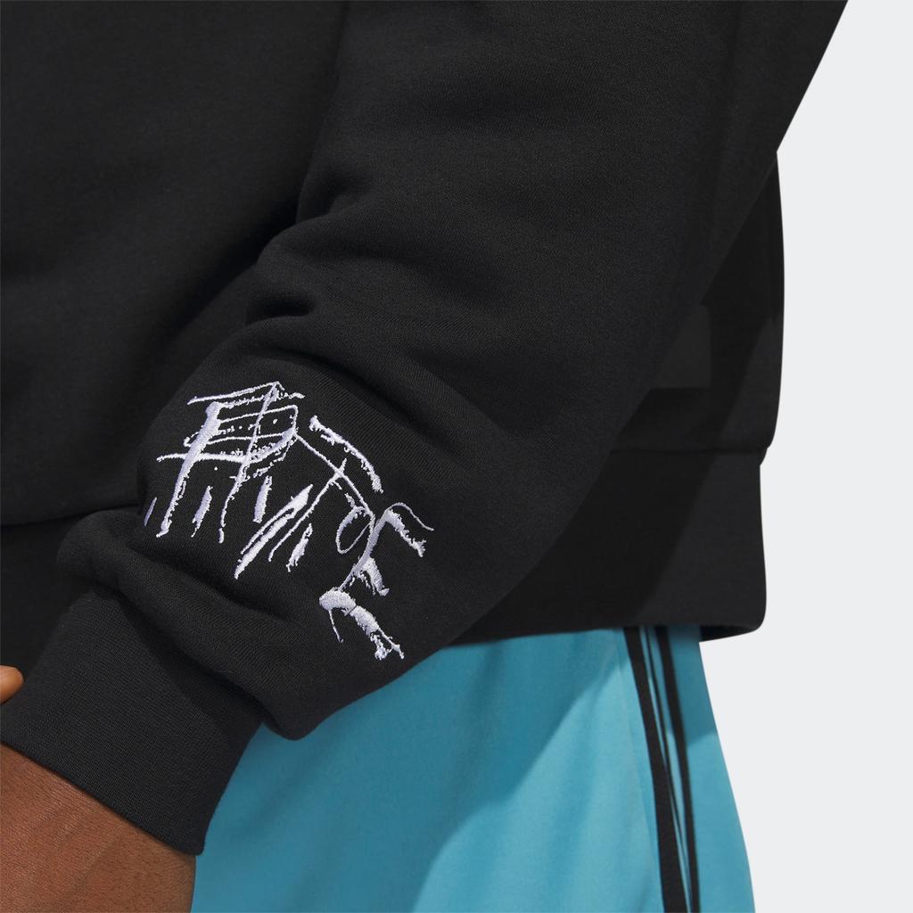 Adidas Solid Color Basketball Hoodie Men Hoodie Black IA1998