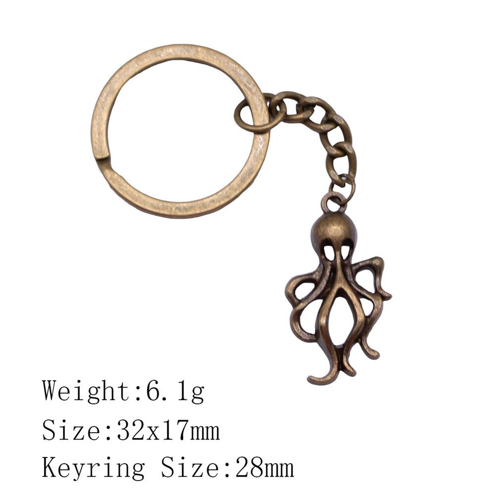 Mother's Day Keychain For Bags Seahorse Octopus Mermaid Key Ring Souvenir Men Chains