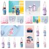 Creative Student Summer Water Bottle With Strap And Straw Leak-proof And Convenient