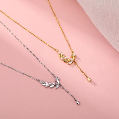 Temperament, Leaf Tassel Necklace, Female Minority Design Sense, Advanced Sense, Simple Collar Chain