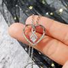 Intertwined Double Heart Cubic Zirconia Pendant Necklace