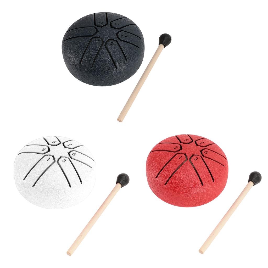 Tobă cu limbă din oțel de 3 inch, mini tobă fără griji, 6 tonuri, pentru meditație, vindecare a minții și corpului, yoga, percuție I