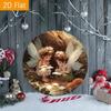Vintage Fairy Forest Metal Wall Art 8 Inch Round Aluminum Plaque Enchanted Mushroom House Decor