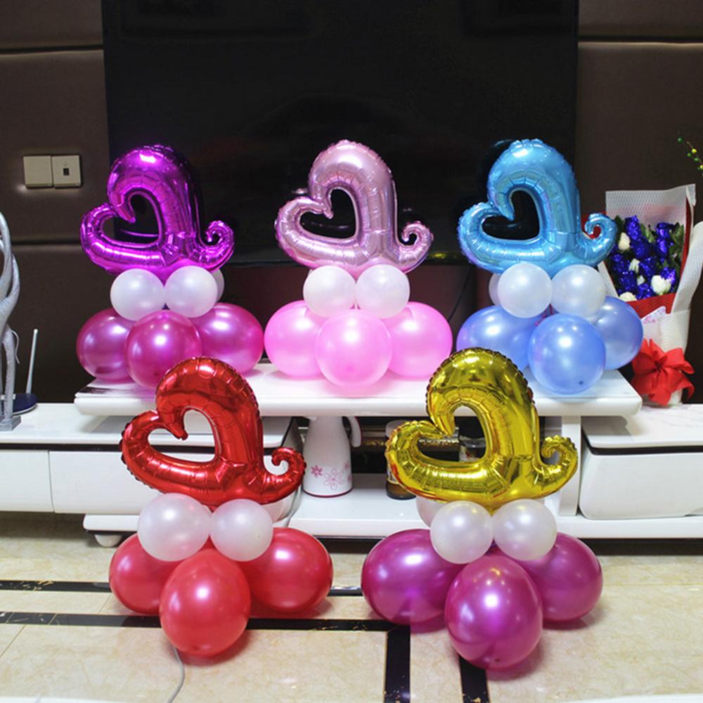 10pcs Heart Foil Balloons, Wedding Party Heart Balloons, Marriage Proposal Heart Balloons, Balloons for Valentine's Day, Wedding