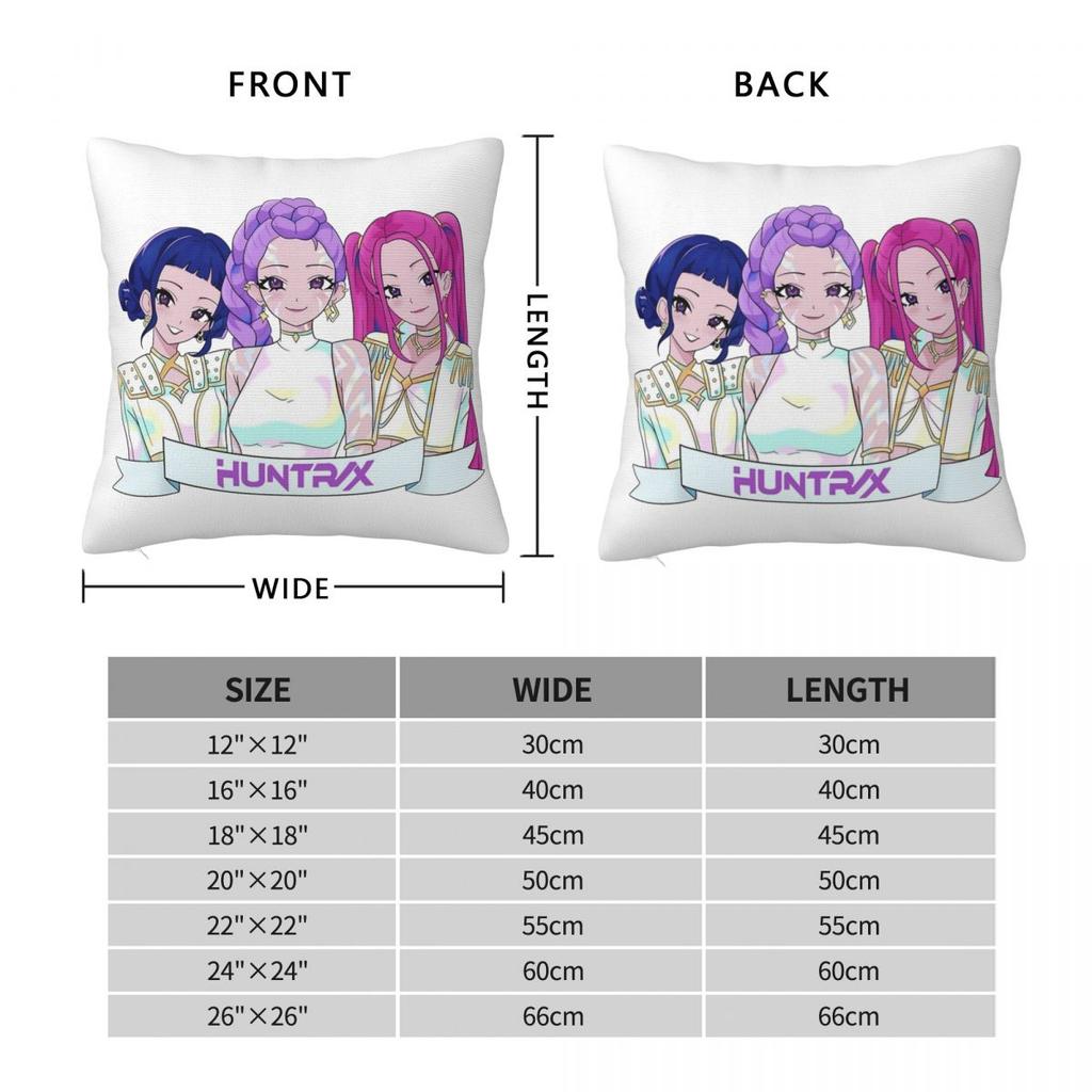 KPop Demon Hunters Huntrix Pillowcase Printed Fabric Cushion Cover Decoration Throw Pillow Case Cover Home Drop Shipping 40*40cm