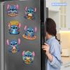 6Pcs DIY Diamond Painting Refrigerator Magnets, Disney Stitch, Cross-stitch Round Diamond Handicraft Home Decoration Gift