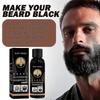 Men's Permanent Beard Dye Shampoo - 30ml Formula for Grey Coverage & Styling