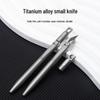 Titanium Alloy Oblique Blade Pedicure Knife with Replaceable Blade for Paronychia & Portable Box Opener