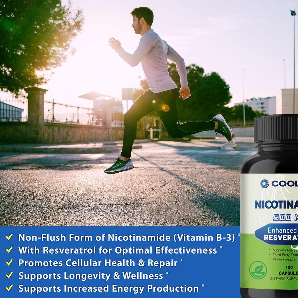 Niacinamide Capsules, Resveratrol Complex, 500mg High Concentration, Antioxidant and Skin-renewing, Suitable for Both Men and Women.