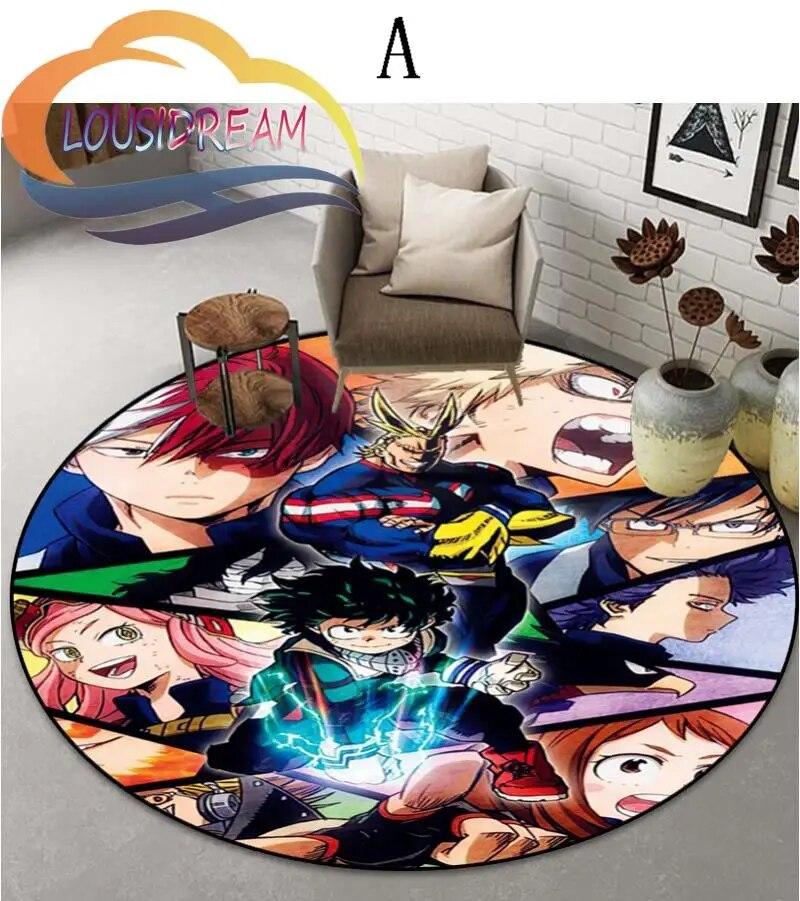 Cartoon My Hero Academia patternCarpet Round Carpet Home Decor Anti-slip  Area Rug {Customize Your Picture}