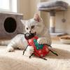 Interactive Cat Wand Toy with Built In Bell and Natural Catnip-Bionic Cockroach Teaser Non Woven Fabric Bite Resistant Kicker
