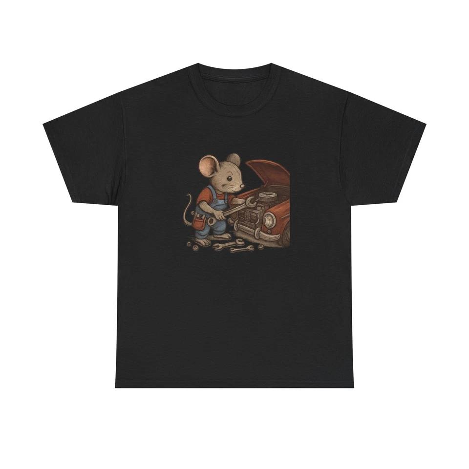 Unisex Adult T Shirt Mechanic Mouse Engine Expert S