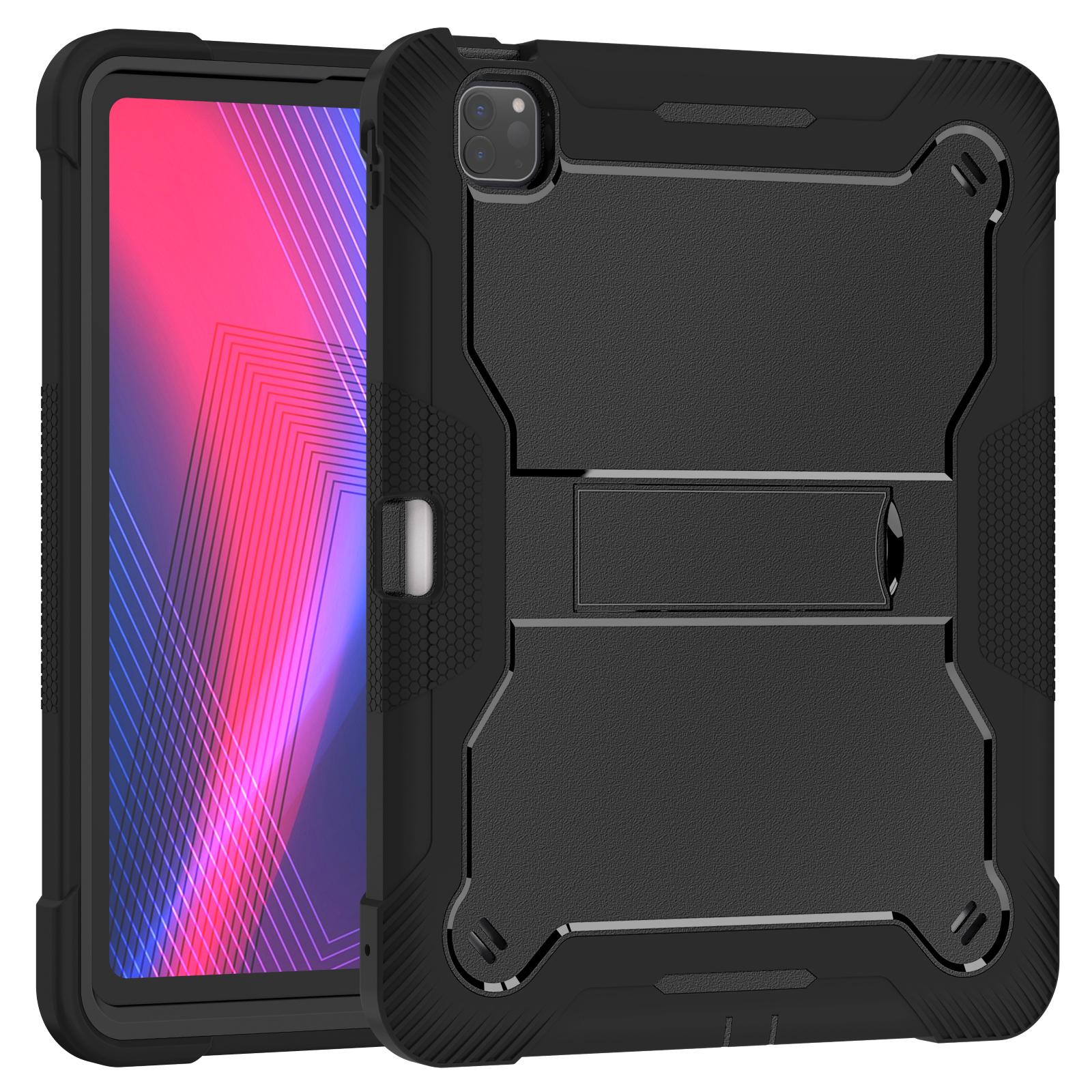 

For iPad Pro 13 (2024) Case Silicone+PC Tablet Cover with Pen Holder Black