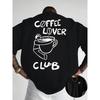 Personalized Creative Front And Back Print Pattern Round Neck T-Shirt, Pure Summer Trendy Fashion Short Sleeves, Casual Daily Style Top