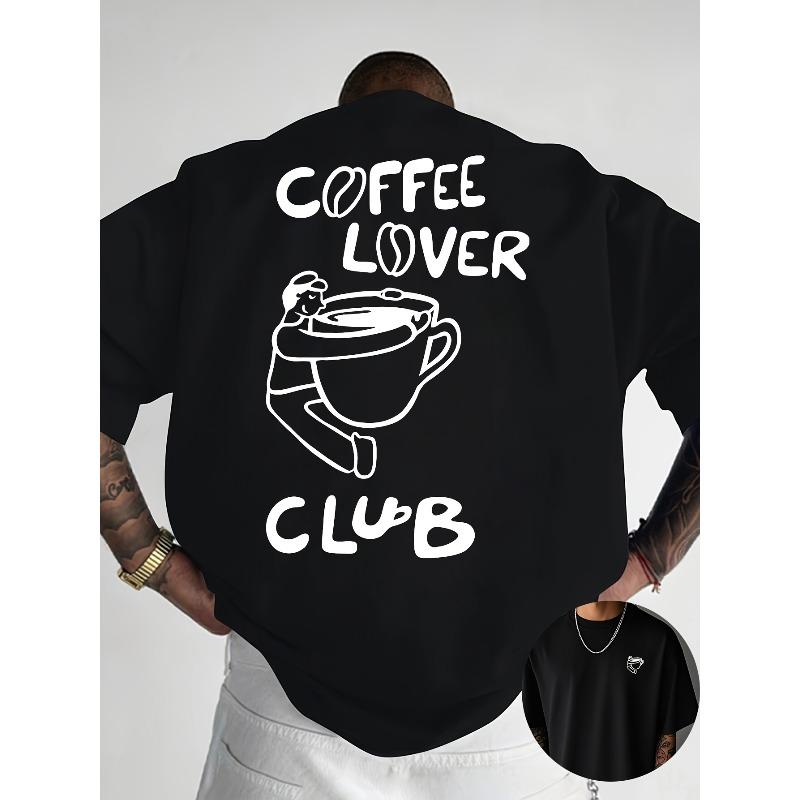 

Personalized Creative Front And Back Print Pattern Round Neck T-Shirt, Pure Summer Trendy Fashion Short Sleeves, Casual Daily Style Top 4XL