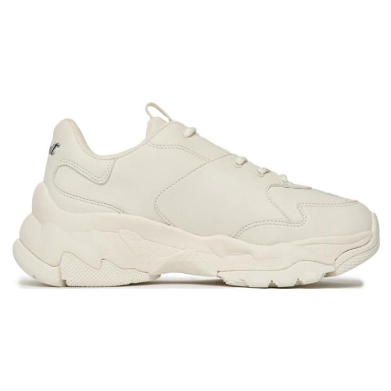 MLB Big Ball Chunky A Slip Resistant Abrasion Resistant Low top Chunky Sneakers Unisex Ecru Sneakers 3ASHC101N-46WHS