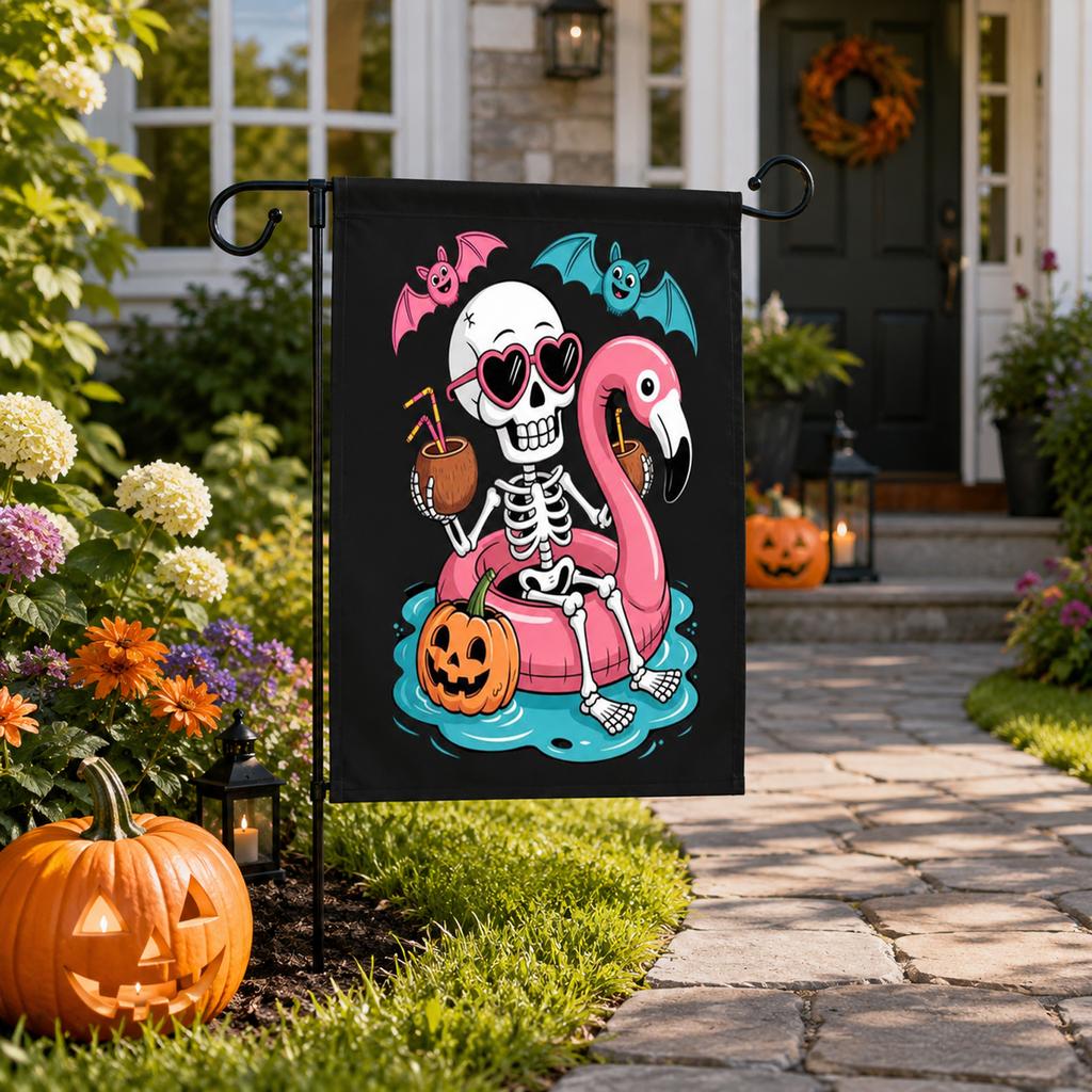 Garden Flag with Straight Line Design for Outdoor Yard Decoration