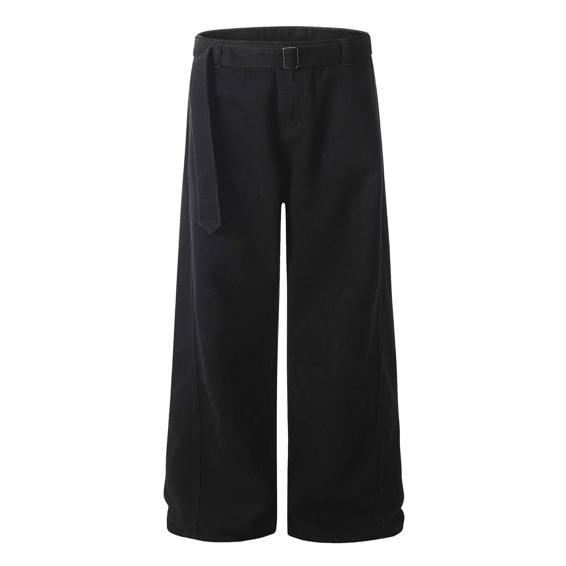 

OREETA Женские уличные черные джинсы широкого кроя, Прямой крой, Плотный деним. Small чёрный