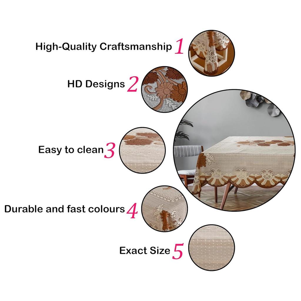 Premium Center Table Cloth, Soft and Durable Fabric (Blueberry Mgold, 40x60 Inch- Center Table)