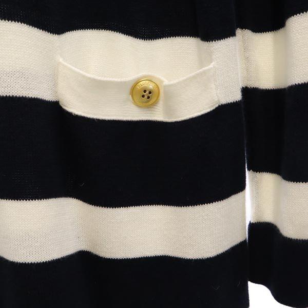 BLUE LABEL CRESTBRIDGE Sanyo Shokai Border Long Sleeve One Piece 38 Women Used