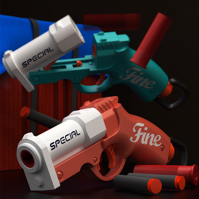 Mini S686 Lancia Pallini Morbidi a Guscio Giocattolo Pistola Airsoft Blaster Pallini in Schiuma Arma da Esterno Pistola per Bambini