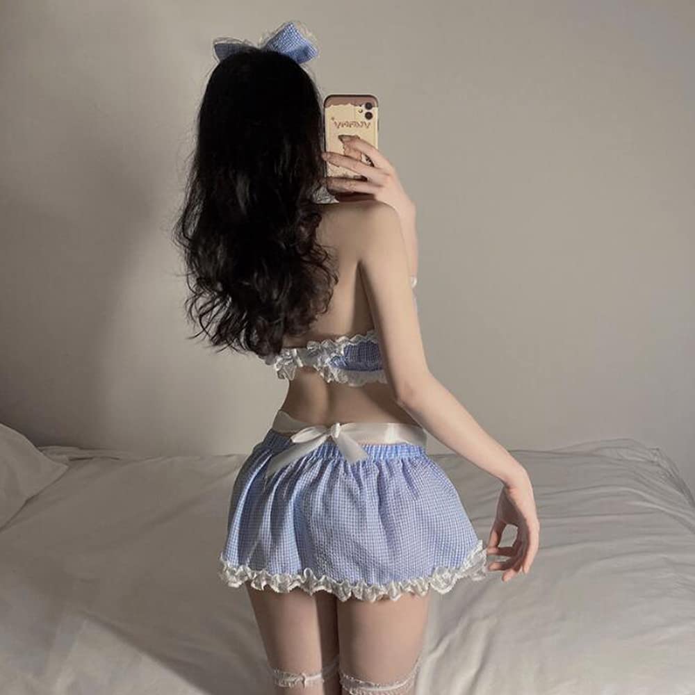Maid Costume Set Cosplay Sexy Cute Maid Costume Bow Tie Uniform Popular Cosplay Mini Skirt School Festival Cultural Festival Halloween Christmas Gift