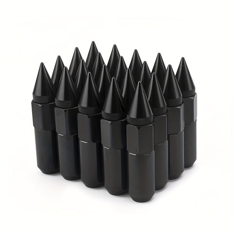 20Pcs M12X1.25 Spiked Aluminium 60MM Extended Tuner Wheels Rims Lug Nuts Racing M12x1.25 чёрный