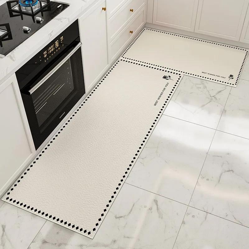 Kitchen Floor Mat Waterproof Non-slip Pvc Carpet Leather Mats Oil-proof Anti-slip Area Rug Home Decoration Alfombra De Cocina