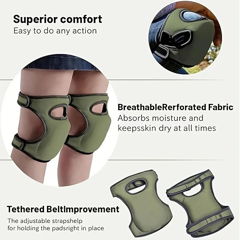 1pair Gardening Knee Pads - Breathable Neoprene SBR Knee Protection for Running, Fitness, and Kneeling Tasks.