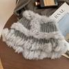 Rabbit fur hat women's autumn and winter thickened knitted hat cute face bucket hat warm wool hat plush lion hat