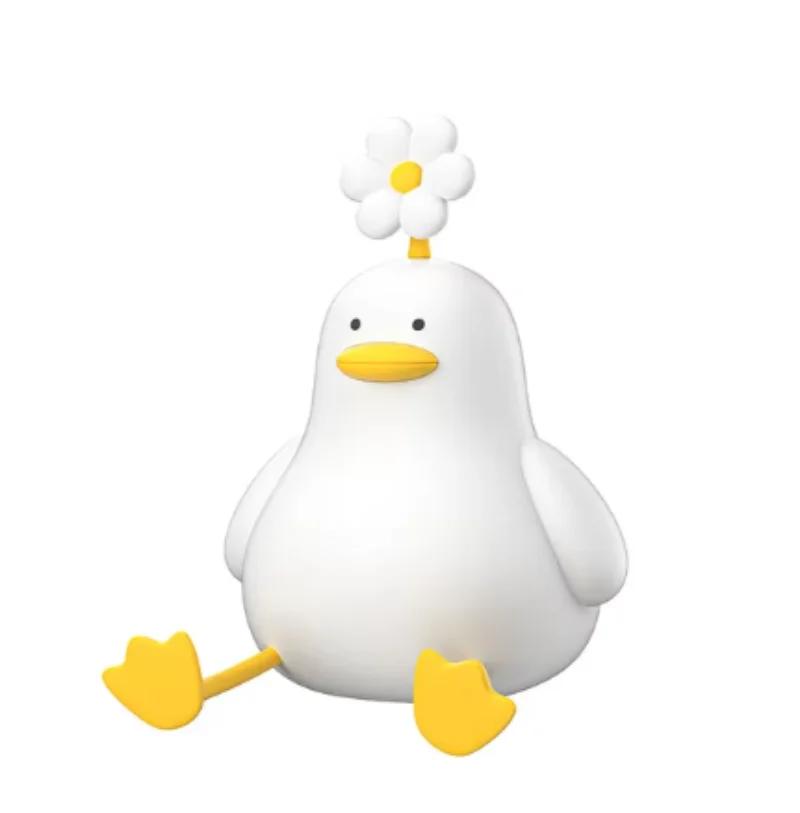 Cute Duck Led Night Light USB Rechargeable Nightlights Silicone Lamp Touch Switch Children Kid Bedroom Decoration Birthday Gift