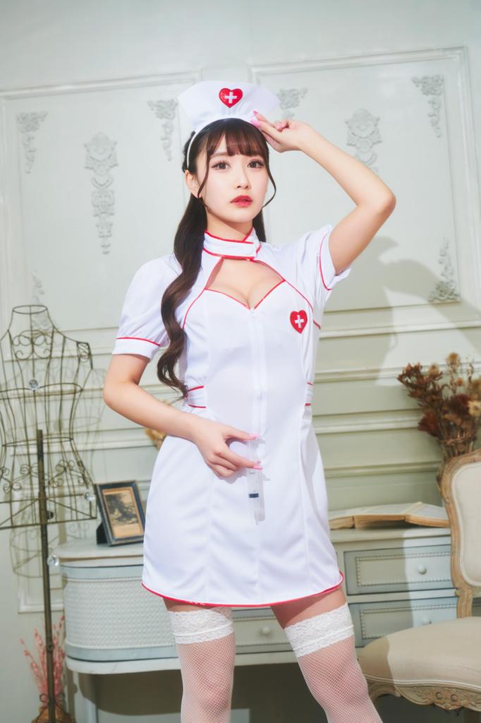 Cosplay GH Zip Up Nurse White M [Clearstone] Women's