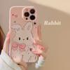 Color Diamond Powder Rabbit 14pro Max IPhone Case IPhone 15 Suitable for 11 Cute 1613 Soft Shell