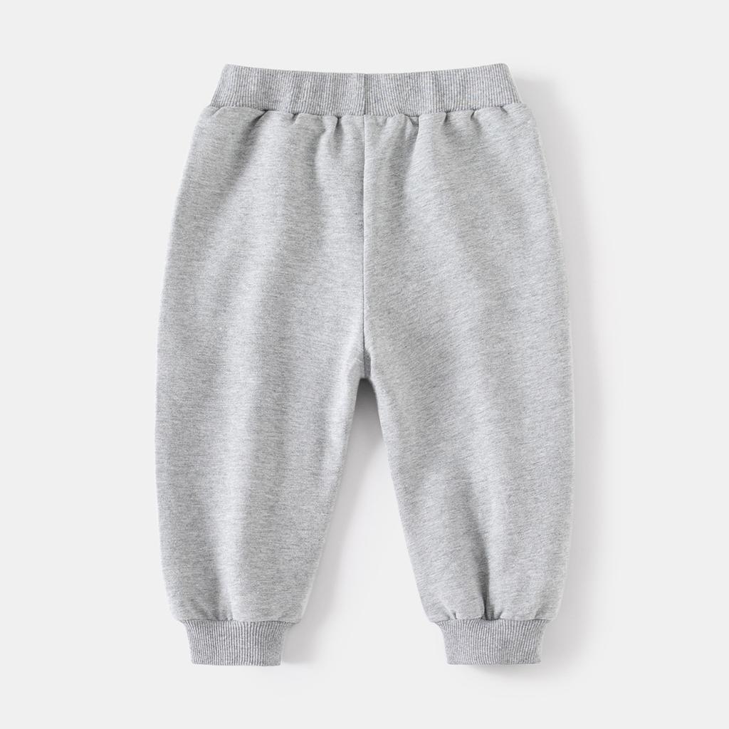 Cartoon Bear Embroidered Boys Sweatpants, Mid-waist Casual Medium Children's Sweatpants, Cute Pattern Children's Sweatpants