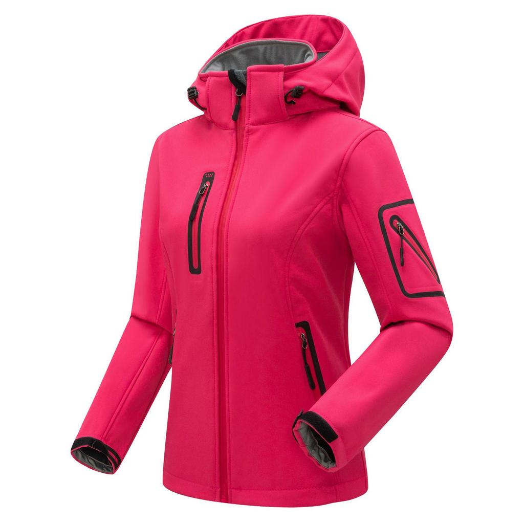 Unisex Soft Shell Outdoor Jacket - Windproof, Waterproof, Fleece Women's Coat for Sports and Mountaineering