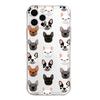 Süßes Französische Bulldogge Hundegesicht Muster Design Schutzhülle für iPhone 17 16 15 14 13 12 11 16E Serie Pro Max Plus