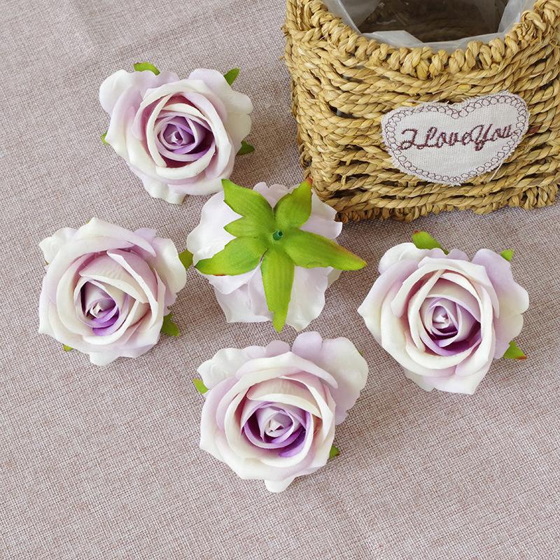 5/10pcs 7cm Artificial Rose Flowers Head For Wedding Home Decoration Fake Flowers Rose Head DIY Wreath Supplies