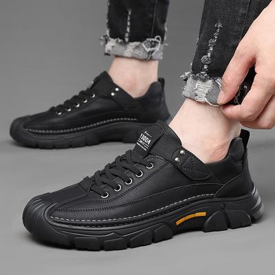 Mode Italienische Marke Herren Outdoor Wanderschuhe Dicksohlige Verschleißfeste Herren Leder Freizeitschuhe Hochwertige Oxford Schuhe