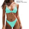 2 Pcs/Set Swimwear Set Solid Color Simple Quick-drying Classic Summer Bikini