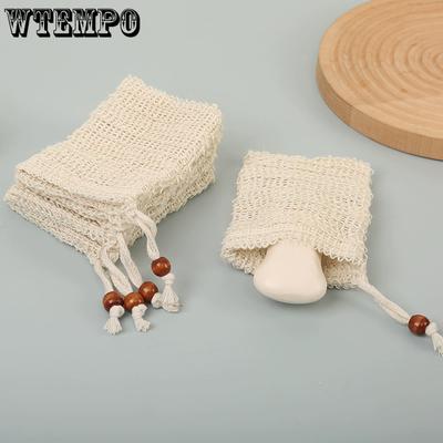 Simple Elegant Soap Bags Drawstring Soap Bags with Bead Foaming Soap Hollow-out Bags for Bathing and Shower