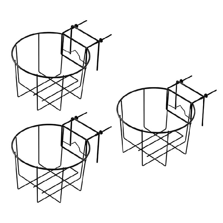 

3 Pieces Space Saving Adjustable Planter Stands Hanging Basket With Flexible Height Adjustment For Indoor And Outdoor Use 1