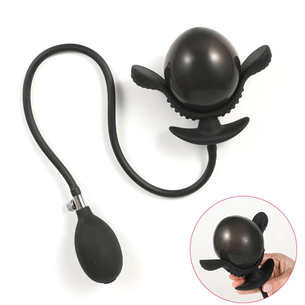 Inflatable Anal Plug Flower Shape Butt Anus Dilator Expander Dildo for Unisex Gay Sex Prostate Massager