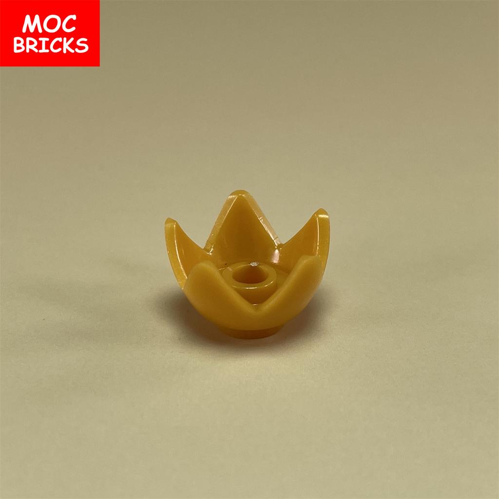 20pcs/lot MOC Bricks Headgear Crown with 5 Points Open Center Stud Flower Compatible with 39262 Building Blocks