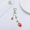 Keyring Ornament Strawberry Bag Charm Keychain Alloy Material Backpack Pendant